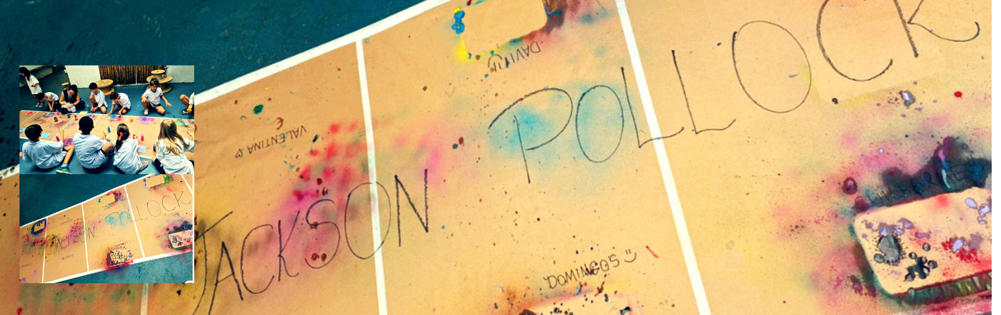 Arte na infância: como a técnica de Jackson Pollock inspira criatividade e aprendizado no 2º ano